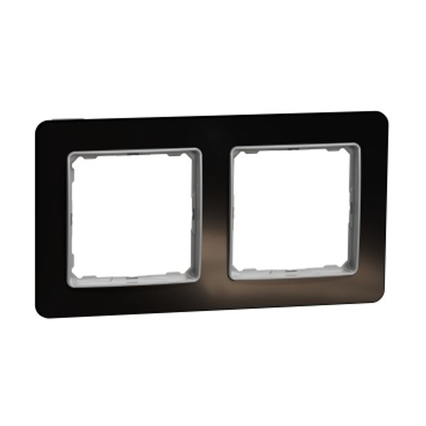 Sedna Design & Elements, Frame 2 gang, professional, glass dark image 3