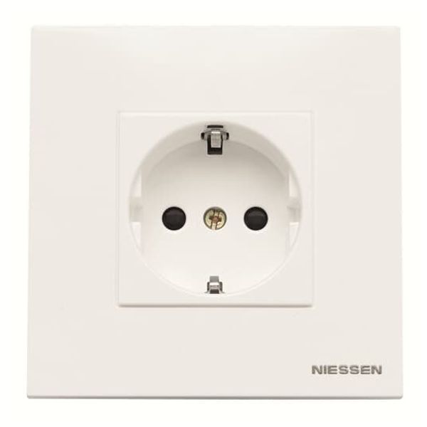 N2288.2 BL Monoblock Schuko socket outlet - 2M - White image 1