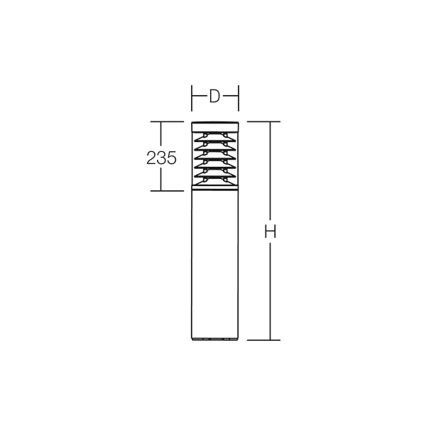 MEGA TOWER F, 18 W, 1600 lm, 840, anthracite, on/off Bollards, D 156 H image 4