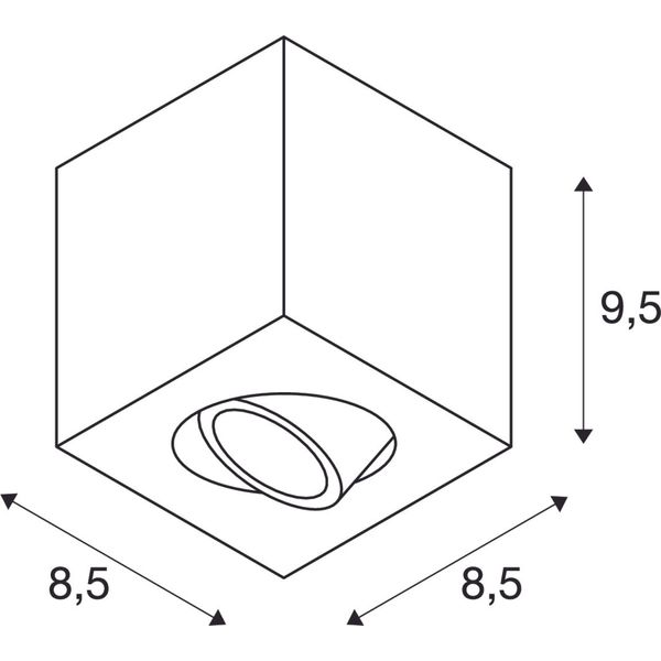 TRILEDO Single, indoor ceiling light, QPAR51, white, max 10W image 2