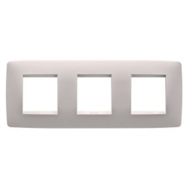 ONE INTERNATIONAL PLATE - IN PAINTED TECHNOPOLYMER - 2+2+2 MODULES HORIZONTAL - NATURAL BEIGE - CHORUSMART image 1