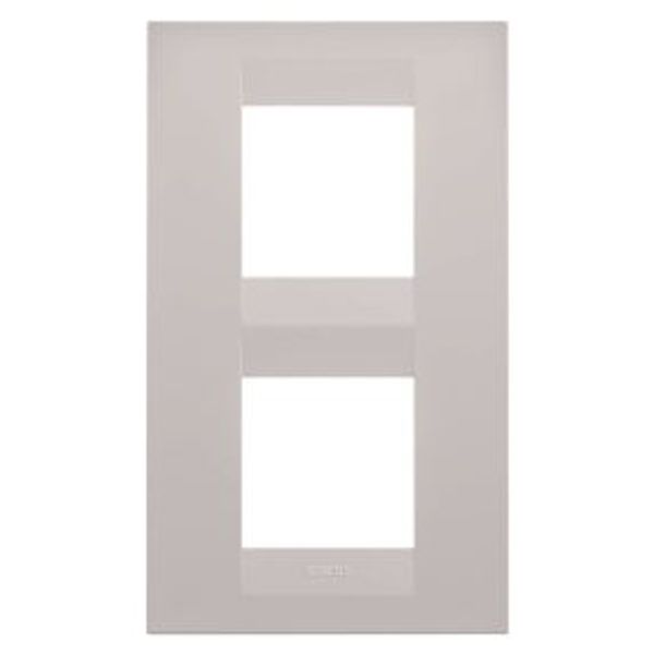 GEO INTERNATIONAL PLATE - IN PAINTED TECHNOPOLYMER - 2+2 MODULES VERTICAL - NATURAL BEIGE - CHORUSMART image 1