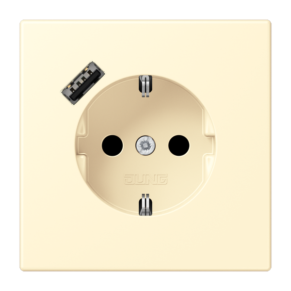 SCHUKO socket with USB charger LC32001 LC1520-18A201 image 1