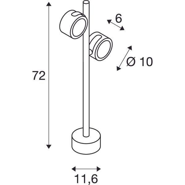 SITRA 360 SL outdoor lamp, GX53, max. 2x9W, anthracite image 3