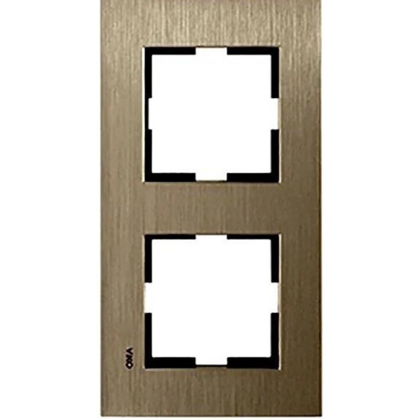 Novella Accessory Aluminium - Bronze Two Gang Frame image 1