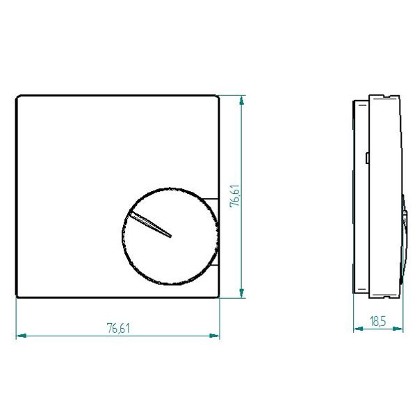 Polar white room controller extra flat, 5-30C, AC 24V, 1 NC contact, 5 A, with TA approx.5K, RAL 9010 image 3