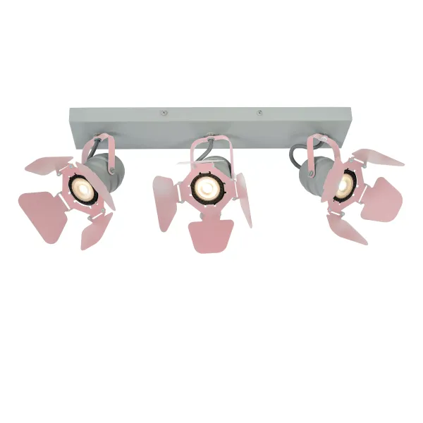 Lucide PICTO - Ceiling spotlight Children - 3xGU10 - Pink image 1