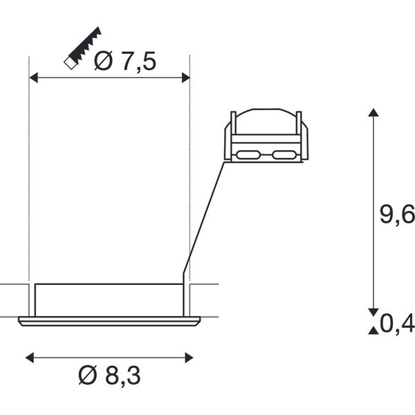 PIKA QPAR51,Recessed ceiling luminaire,adjustable,white,50W image 2