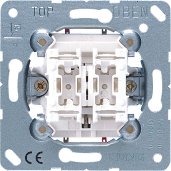 2-gang blind switch insert, 1-pole push 539VU image 2