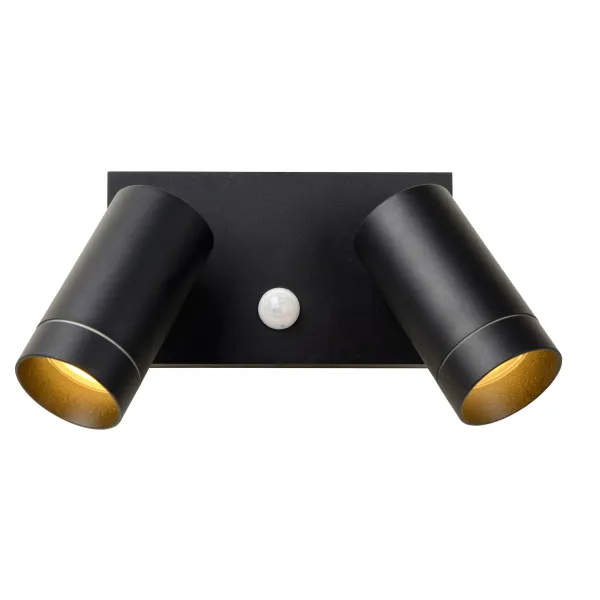 Lucide TAYLOR - Wall spotlight Outdoor - 2xGU10 - IP54 - Black image 1