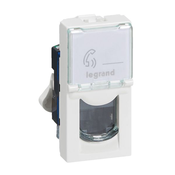 RJ45 socket Mosaic category 6 FTP 1 module white image 1