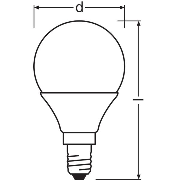 LED PCR LAMPS WITH CLASSIC P 3.3W 827 Frosted E14 image 10