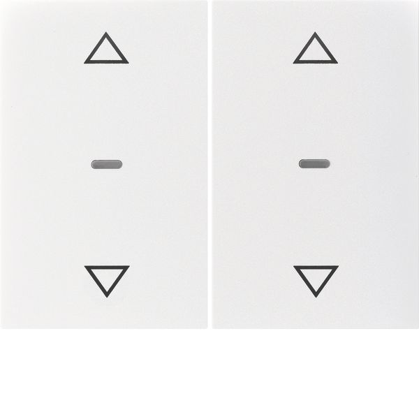 Cover arrow for 2gang for push-button m, clearlenses, K.1, p. white gl image 2