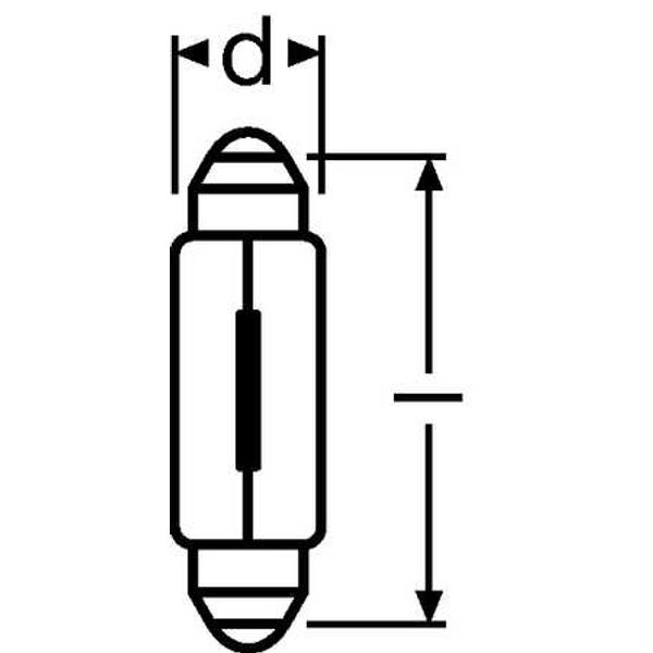 6411-02B 10W 12V SV8,5-8 BLI2DK OSRAM image 2