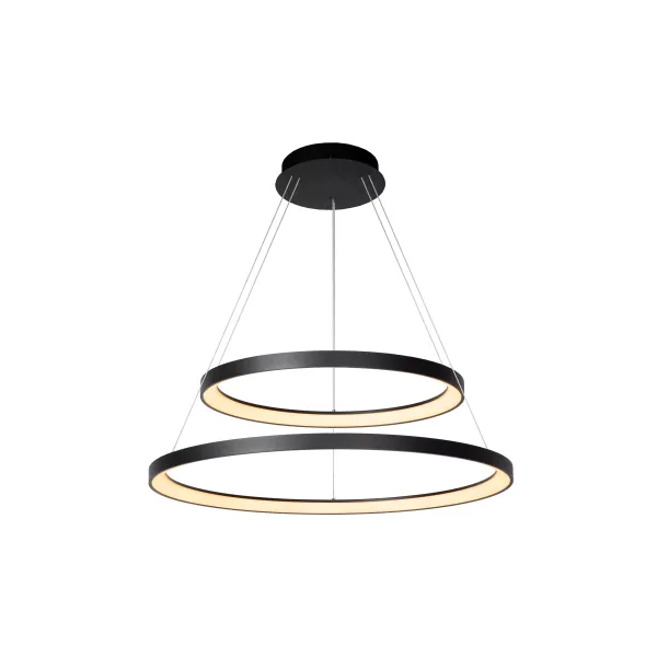 Lucide VIDAL - Pendant light - Ø 78 cm - LED Dim. - 1x92W 2700K - Black image 1