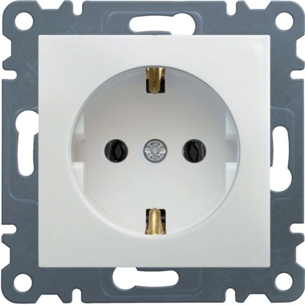 Simple Schuko plug-white image 1