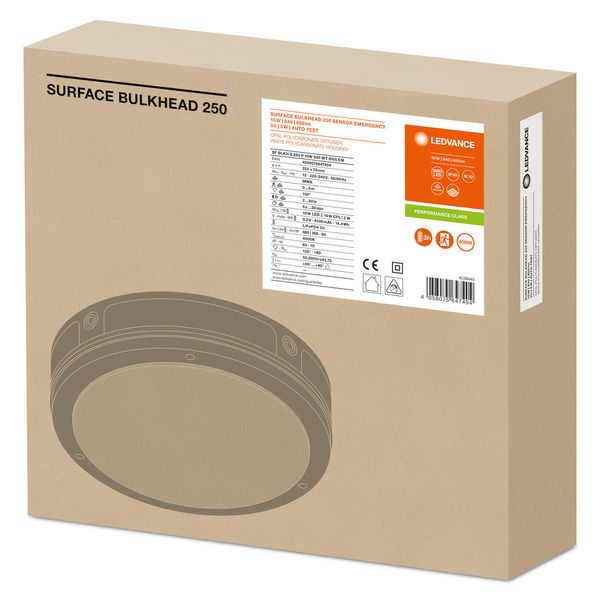 SURFACE BULKHEAD 250 SENSOR EMERGENCY 10W 840 WT IP65 image 11