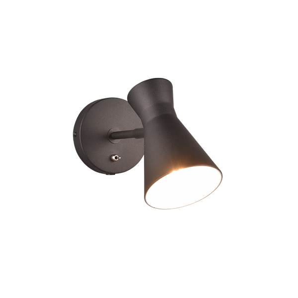 Enzo wall lamp E27 matt black image 1