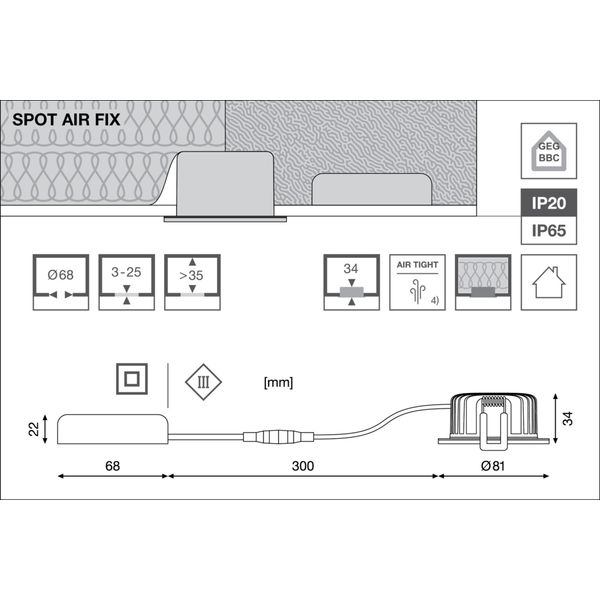 SPOT AIR FIX 6W 940 PS DIM IP65 WT image 14