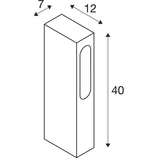 SLOTBOX 40 floor lamp, 4.5W, 3000K, IP44, square, anthracite image 2