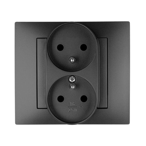 VESTRA 2X2P+Z FLUSH-MOUNTED MODULAR SOCKET n/f image 2