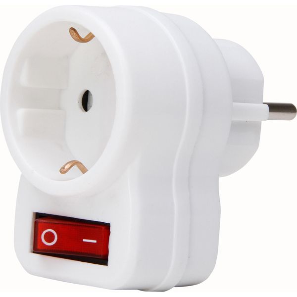 Grounding-type adapter plug, switch image 1