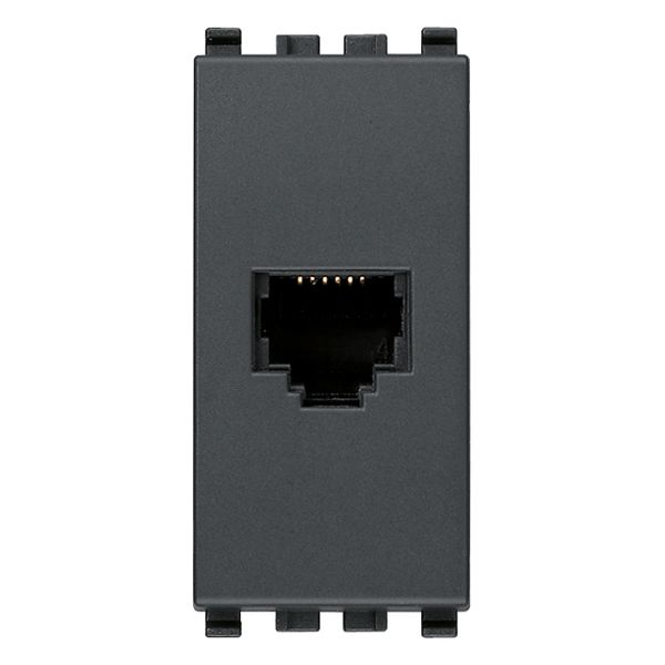 RJ12 phone jack 6/6 grey image 1