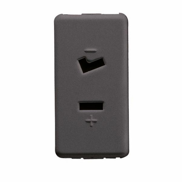 SELV SOCKET-OUTLET - 2P 6A 24V POLARIZED - 1 MODULE - SYSTEM BLACK image 2