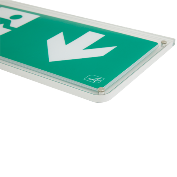 Harrier IP65 Blade Exit Sign Double Sided Legend Arrow Down image 5