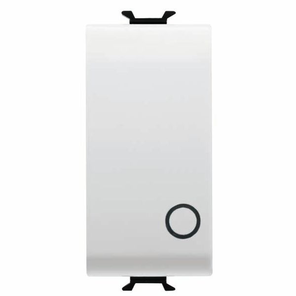 PUSH-BUTTON 2P 250V ac - NO 16A - NEUTRAL - SYMBOL 0 - 1 MODULE - GLOSSY WHITE - CHORUSMART image 2