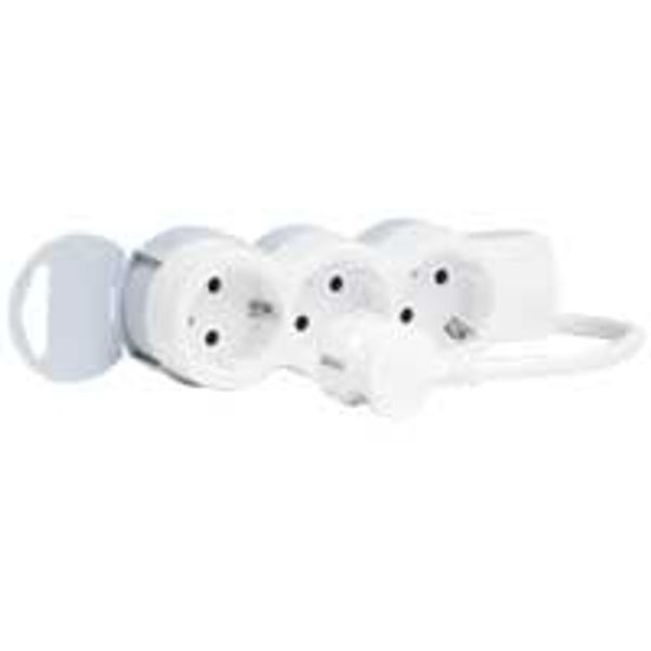 Multi-outlet extension - 3x2P+E - 5 m cord image 1