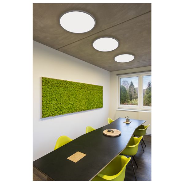 PANEL 60 round, LED Indoor ceiling light, silver-grey, 3000K image 4