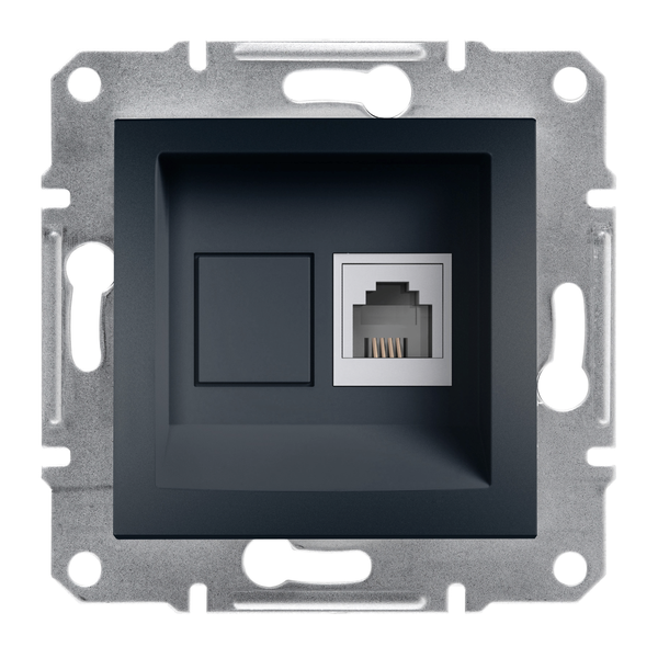 Asfora, Telephone socket, RJ11, anthracite image 4