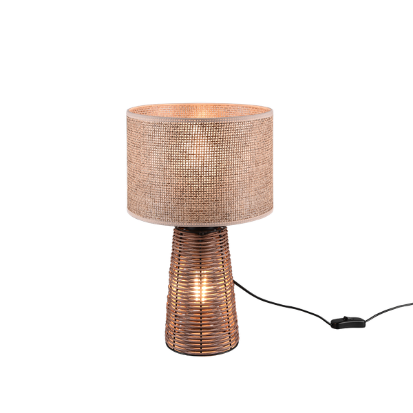 Straw table lamp 2xE27 rattan image 1