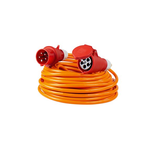 'CEE-polyurethane cable extension 16A, 11Kw 25m H07BQ-F 5G1,5 orange with phase inverter plug' image 1