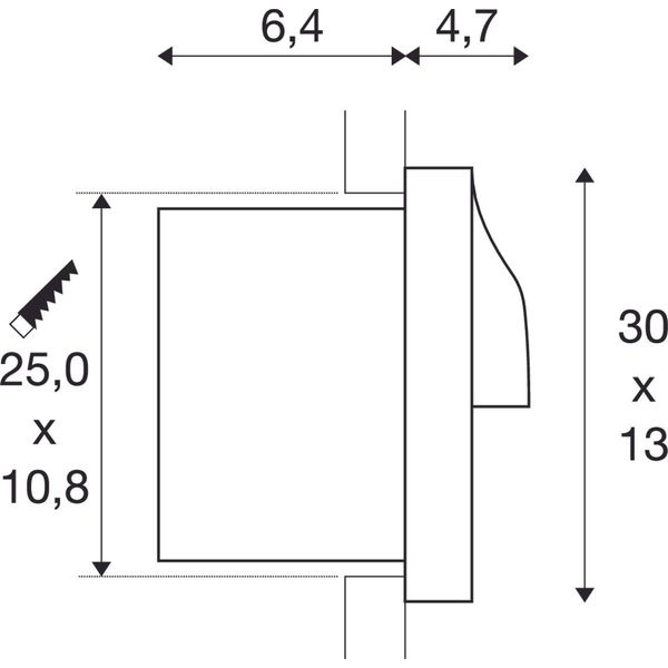 CIDA LED, recessed fitting, anthracite image 2