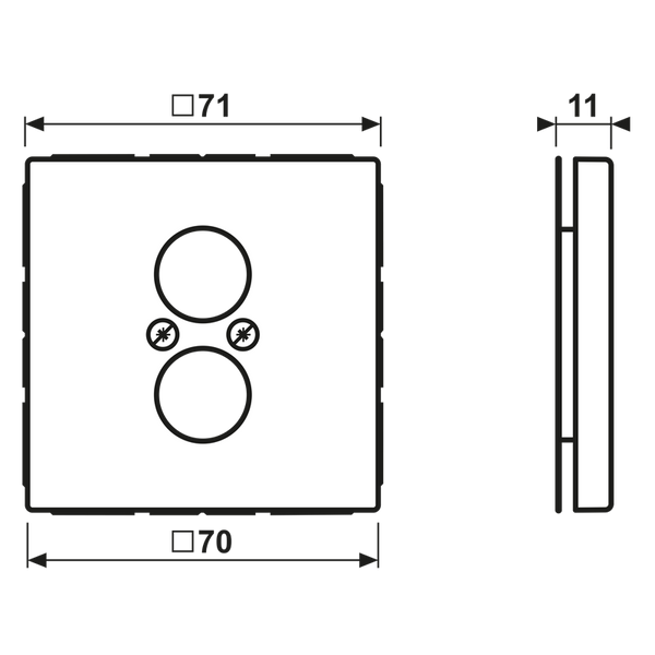 Centre plate for socket ME2962-2C image 2