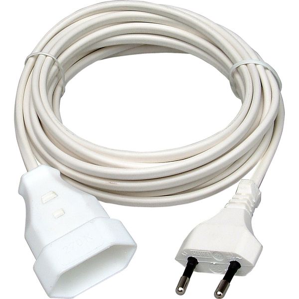 Euro ext. cord, 5m, white image 1