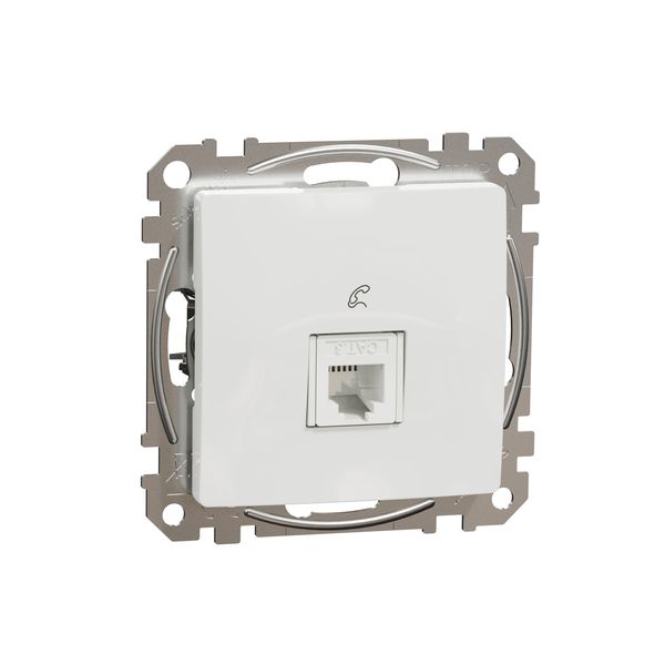 Telephone socket, Sedna Design & Elements, RJ11, White image 3