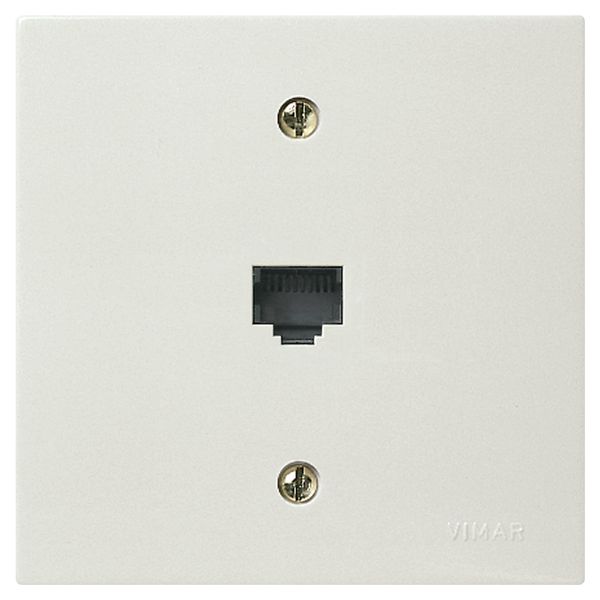 RJ11 phone jack 6/4 white image 1