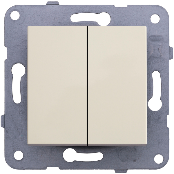 Karre Plus-Arkedia Beige Impulse Two Gang Switch image 1