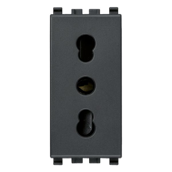 2P+E 16A P17/11 outlet grey image 1