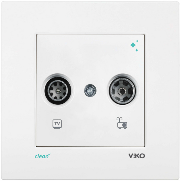 Karre Clean White TV-Radio Socket Terminated image 1