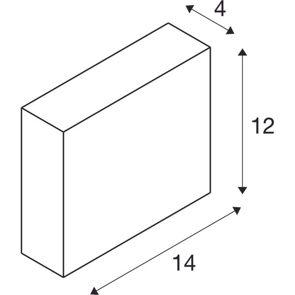 QUAD FRAME 14 4W 2700/3000K 230V white image 3