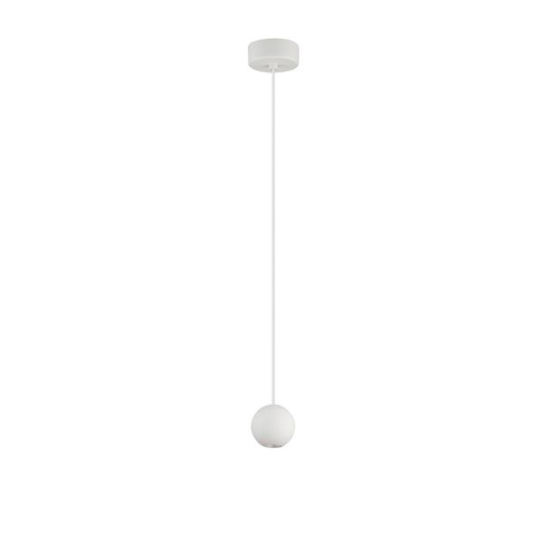 White Aluminium  White Fabric Wire  LED 4 Watt 230 Volt  290Lm 3000K IP20  D: 5 H: 158 cm Adjustable Height image 1