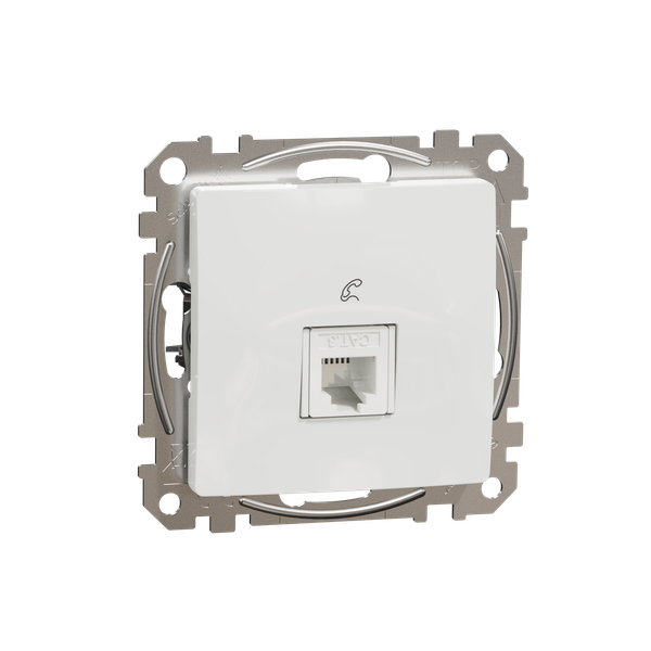 Telephone socket, Sedna Design & Elements, RJ11, White image 4