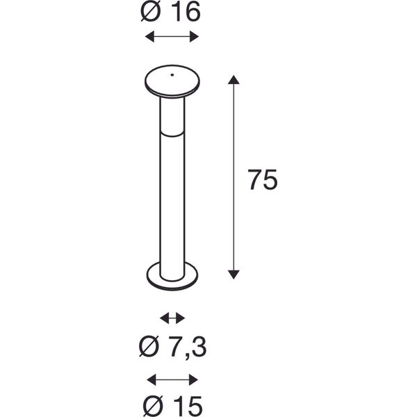 ALPA MUSHROOM 75 floor lamp, E27, max. 24W, IP55, stonegrey image 3