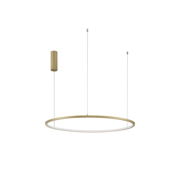 Triac Dimmable Brass Gold Aluminium   & Acrylic  LED 46 Watt 230 Volt   1708Lm 3000K IP20   D: 80 H: 200 cm Adjustable Height image 1