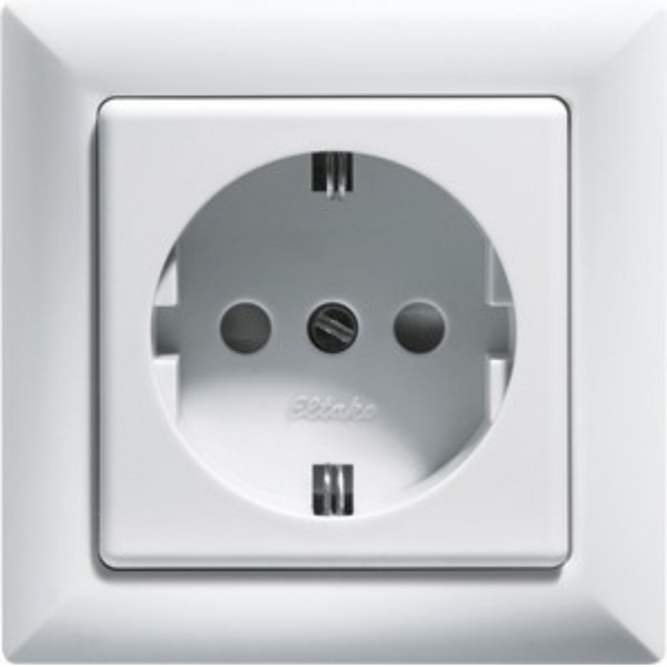 German Socket (Type F) DSS with socket outlet front, anthracite image 1