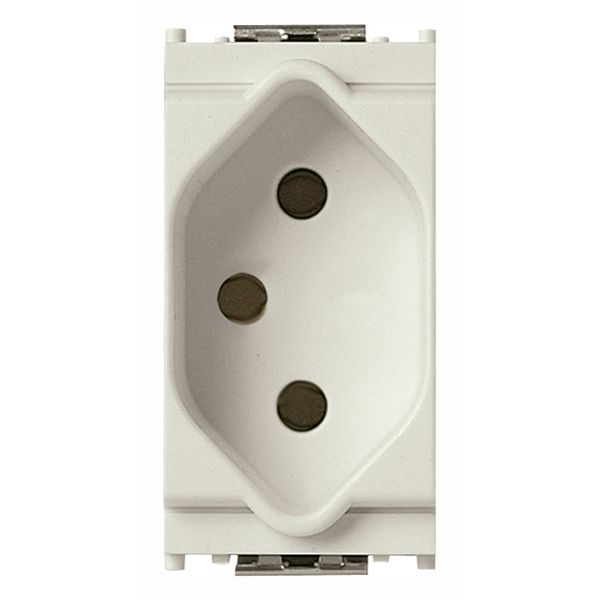 2P+E 10A Swiss 13 type outlet white image 1